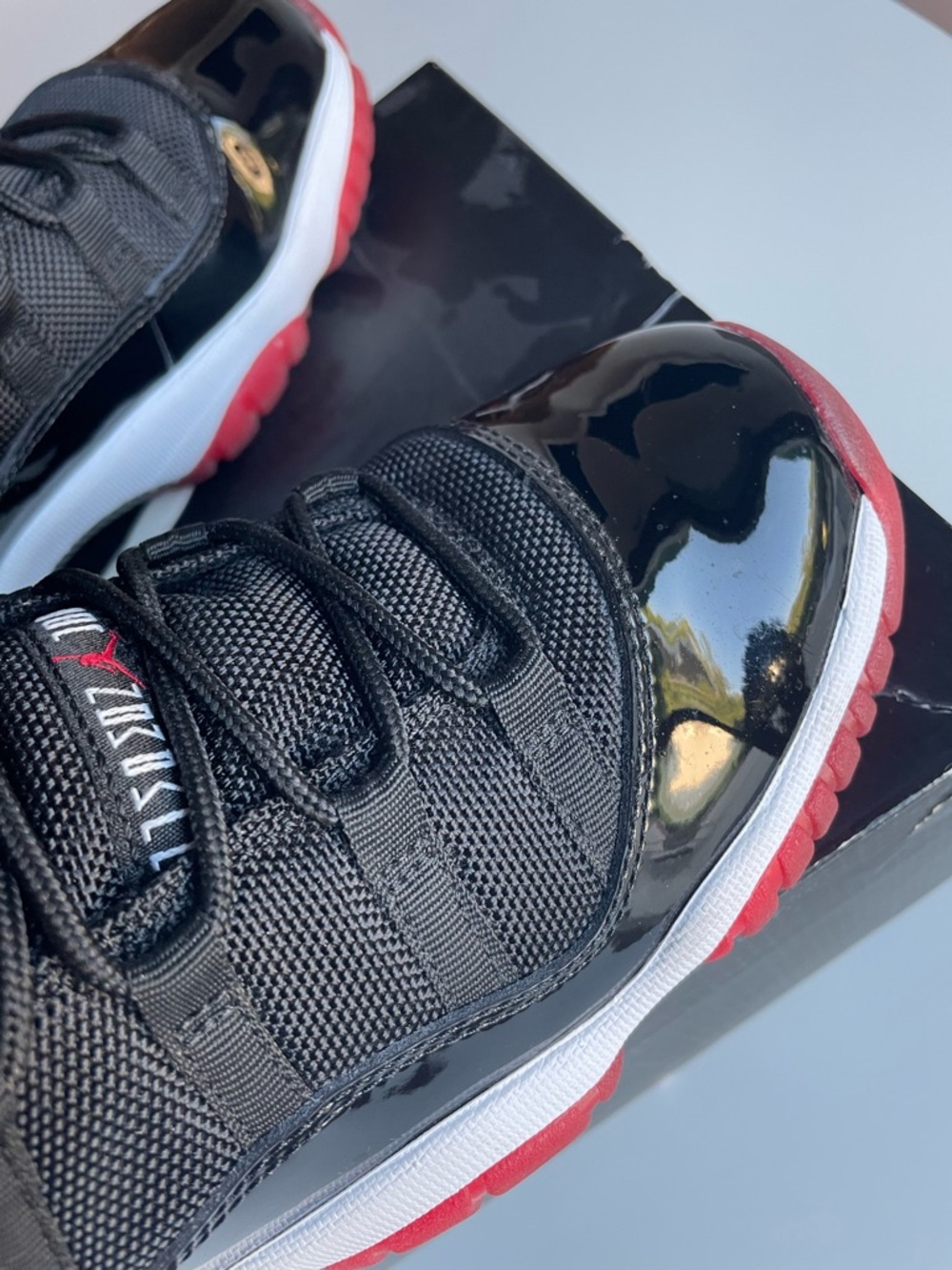 AIR JORDAN 11 RETRO GS "BRED"  | US 6Y, UK5.5, 24cm | 378038-010 - Picture 7 of 11